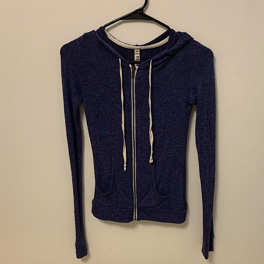 Mudd Purple Knit Zipper Hoodie Size XS